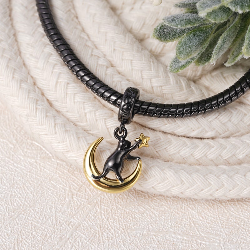 Cat & Moon Pendant image number 1