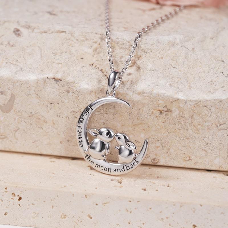 Love You To The Moon&Back Necklace image number 3
