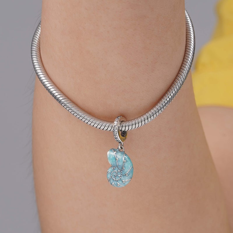 Blue Sea Snail Pendant image number 2