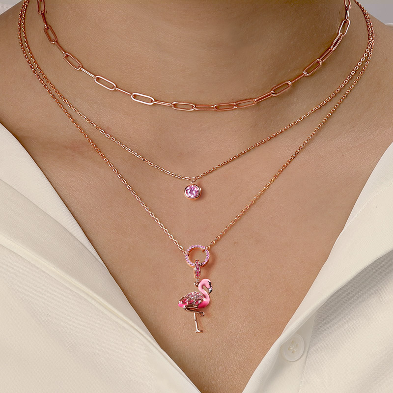 "Fiery Passion" Flamingo Necklace image number 2