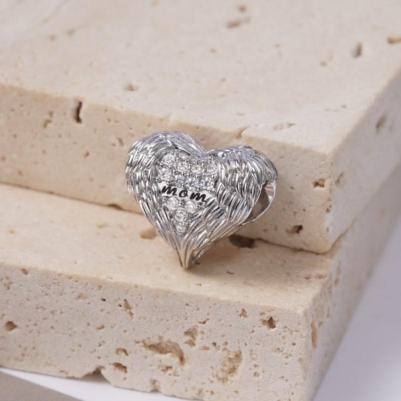 Feather Heart Mom's Love Charm image number 1