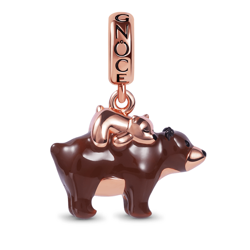 Mother Bear Carries Baby Pendant image number 0