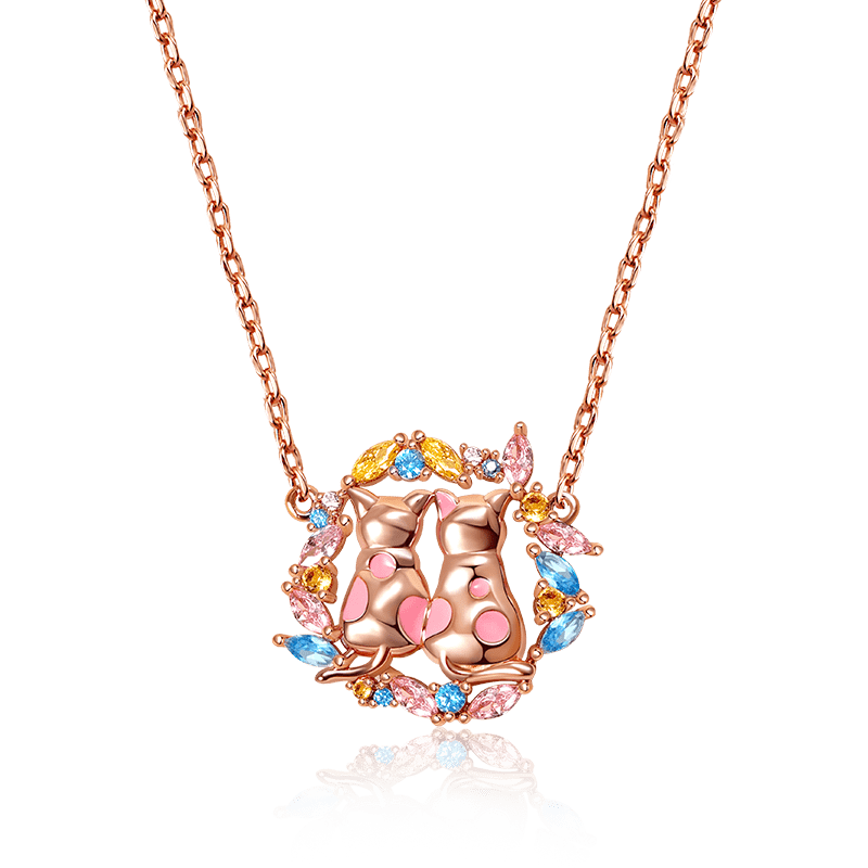 Cat Couple Necklace image number 0