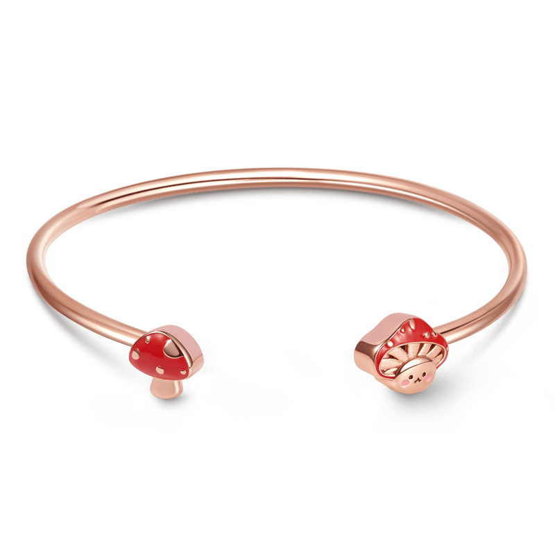 Mushroom Baby Bangle Bracelet image number 0