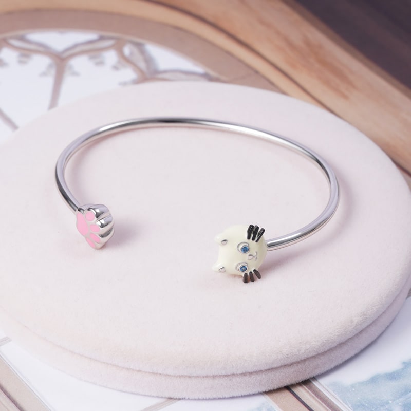 Kitty Paw Bangle Bracelet image number 1