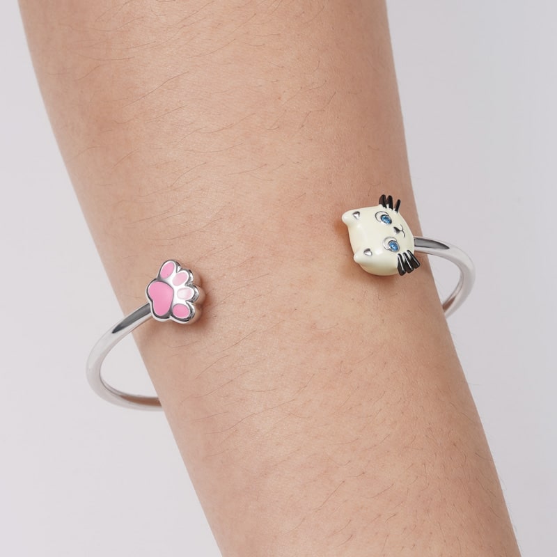 Kitty Paw Bangle Bracelet image number 2
