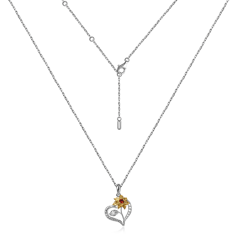 Sunflower Heart Necklace image number 2