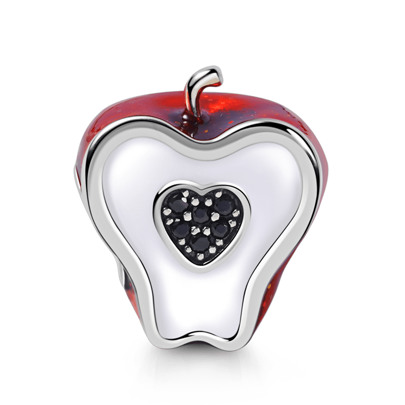Black Heart Apple Charm image number 1