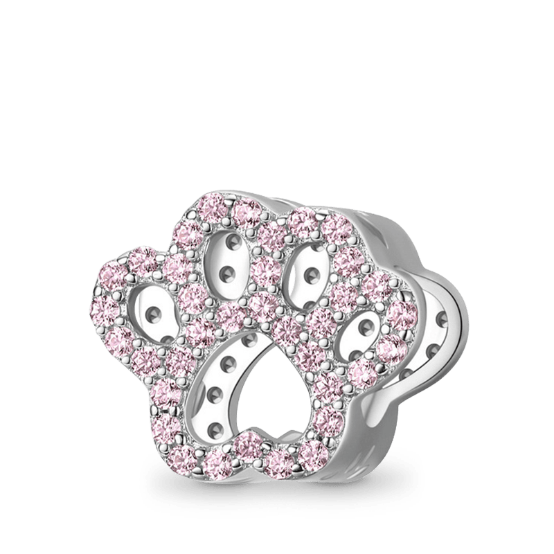Crystal Pink Paw Charm image number 0