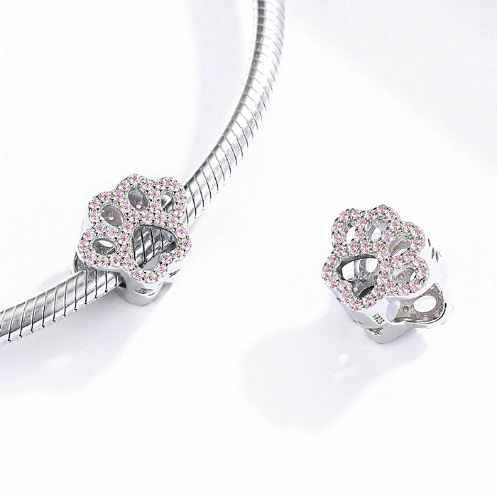 Crystal Pink Paw Charm image number 1