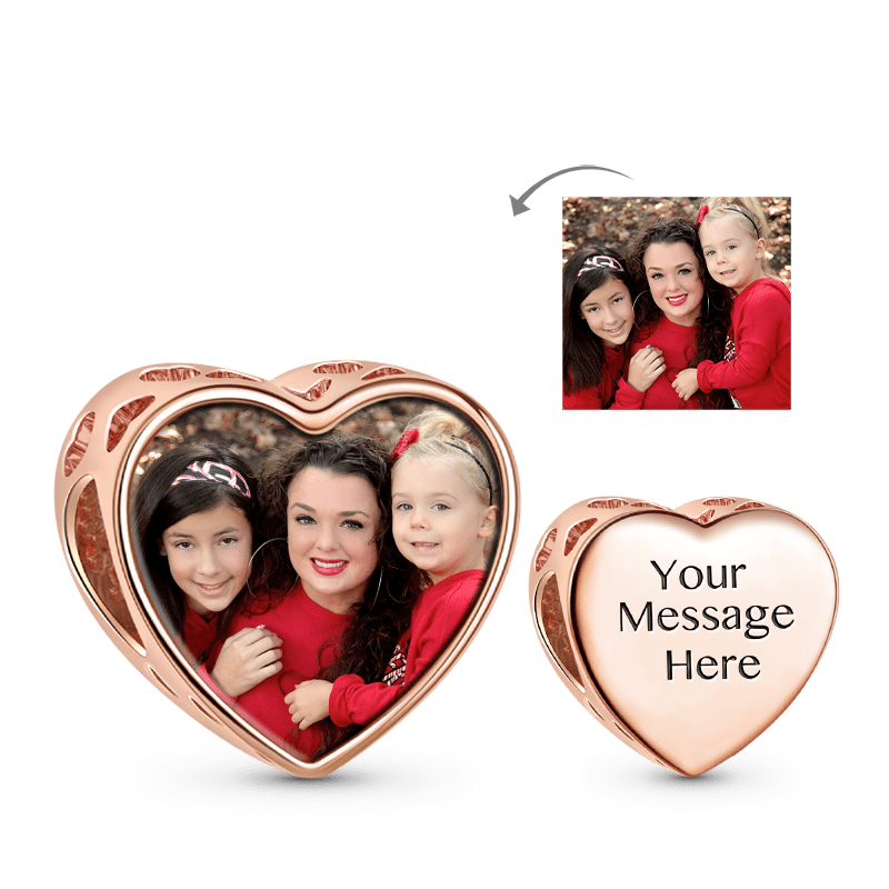 Heart Hollow Engravable Photo Charm image number 0