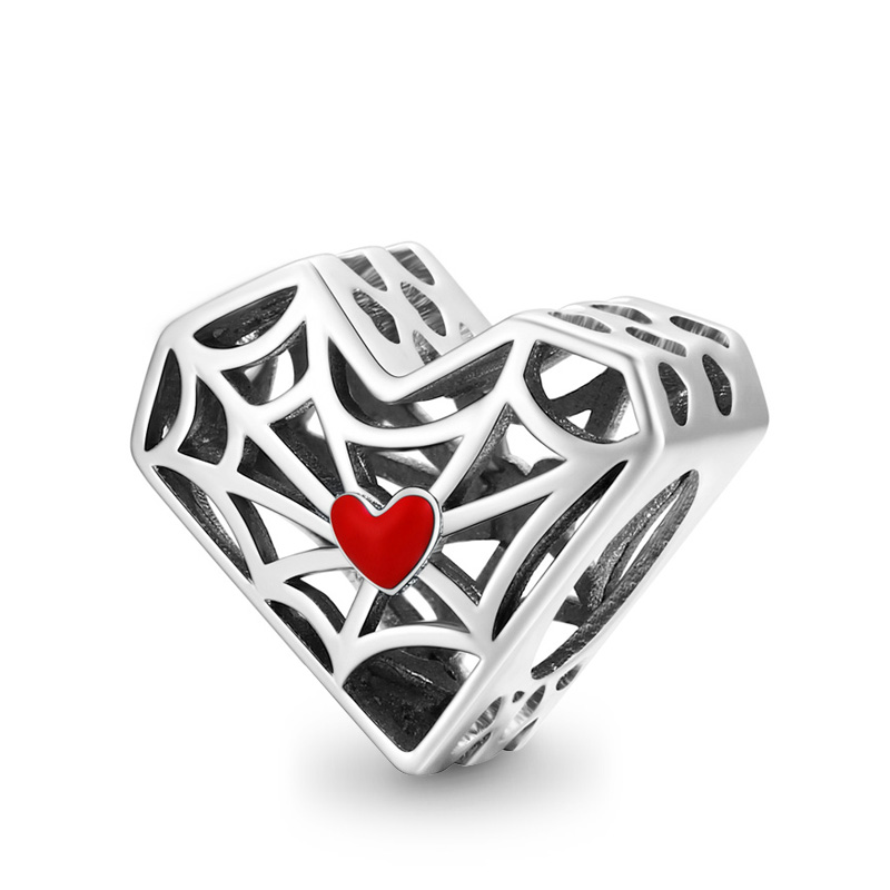 Spider Web Heart Charm image number 0
