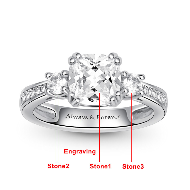 Customized Ring With Cz image number 3