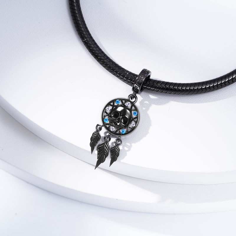 Skull Dreamcatcher Pendant image number 2