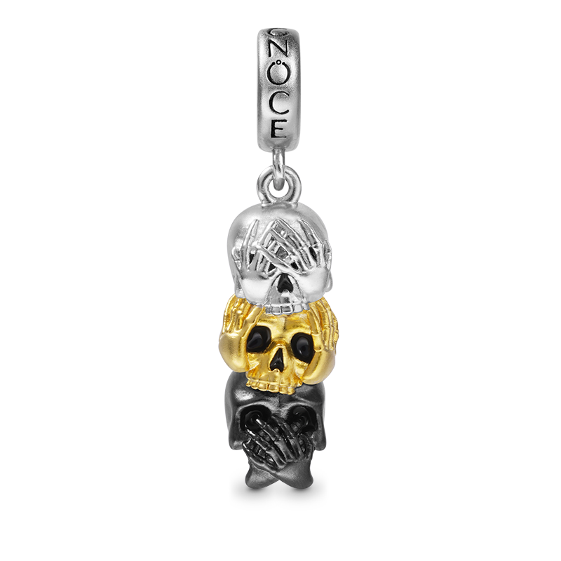 Three Wise Skulls Pendant image number 0