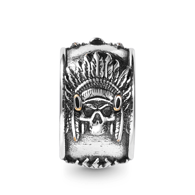 Indian Chief Skull Charm Bracelet Set image number 1