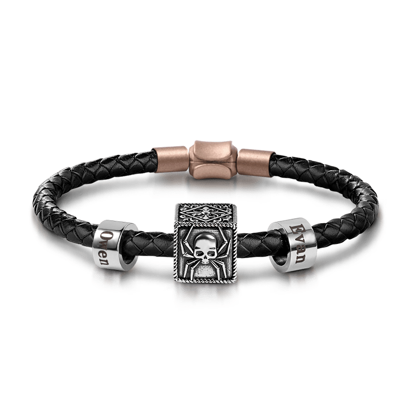 Spider Skull & Customized Charms Bracelet image number 0