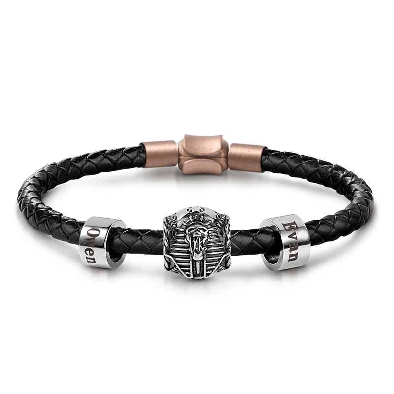 Egyptian Pharaoh & Customized Charms Bracelet image number 0