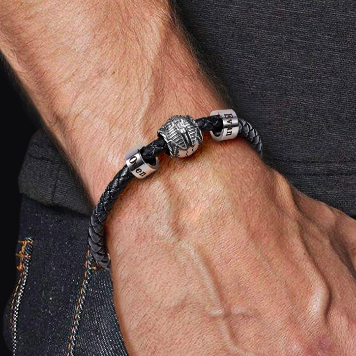 Egyptian Pharaoh & Customized Charms Bracelet image number 2