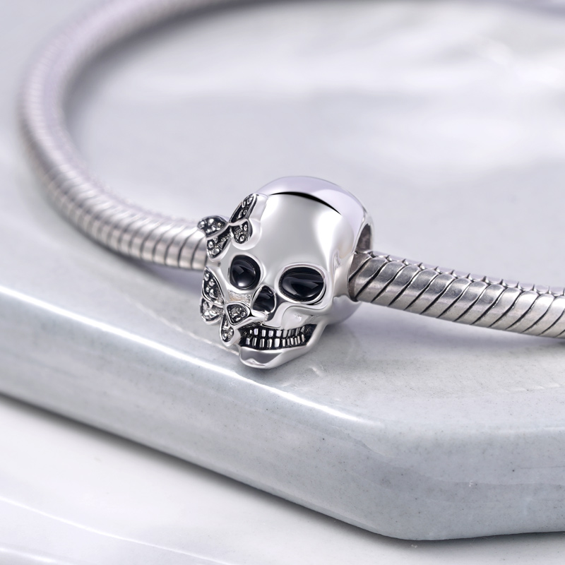 Butterfly Skull Charm image number 1