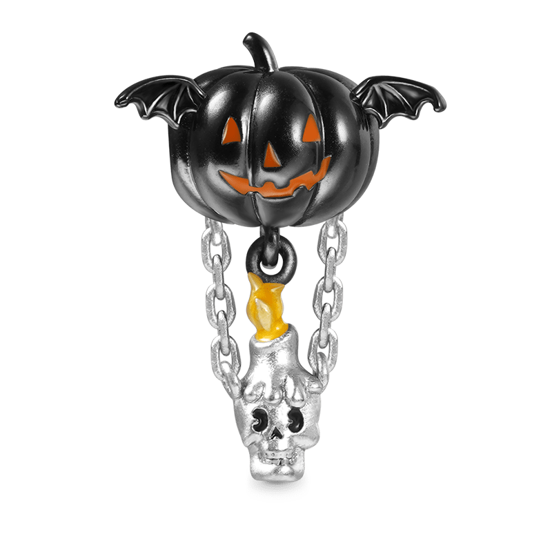 Pumpkin Skull Balloon Pendant image number 0