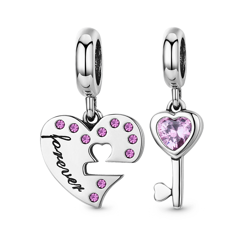Heart and Key Set Pendants image number 0