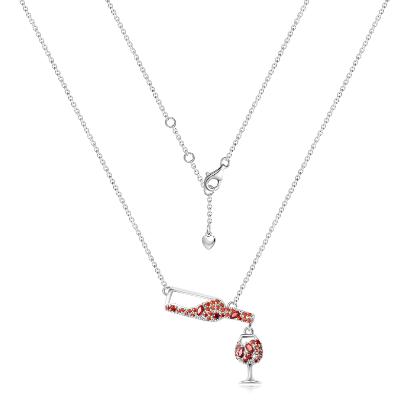 Wine Bottle Cup Necklace image number 1