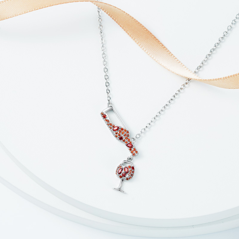 Wine Bottle Cup Necklace image number 2