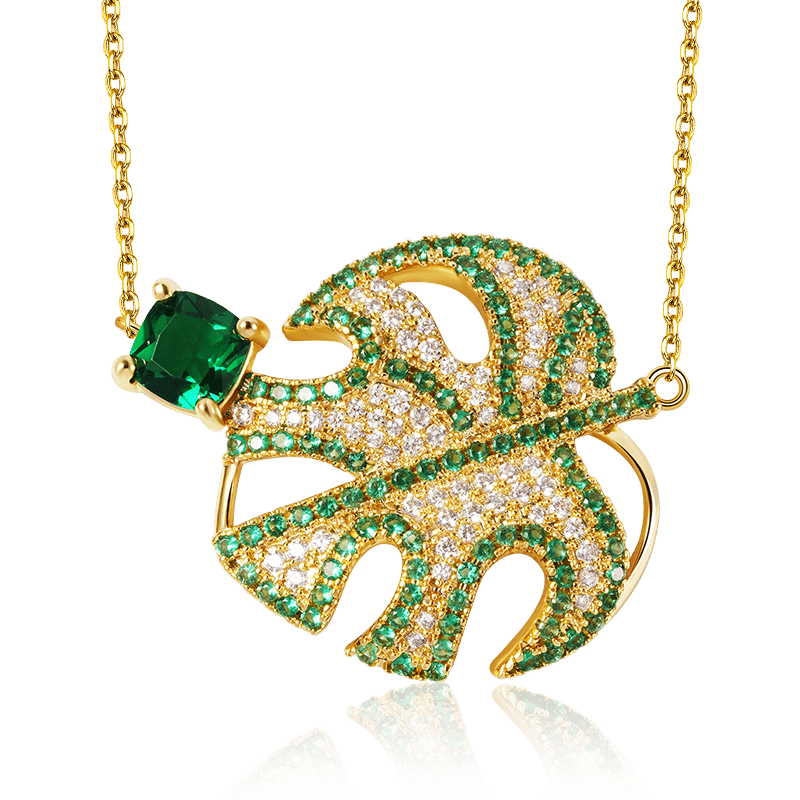 Shiny Leaf Necklace image number 0