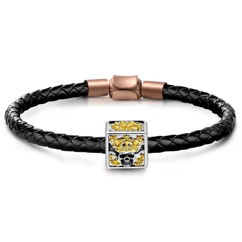 King Skull Charm Bracelet image number 0