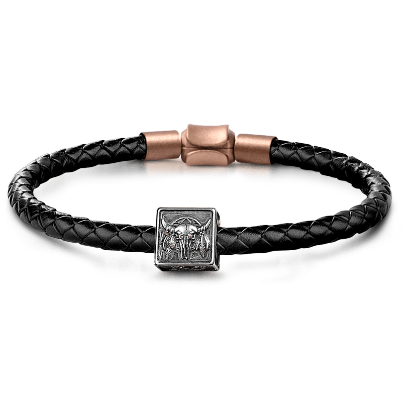 Indian Bull Skull Charm Bracelet image number 0