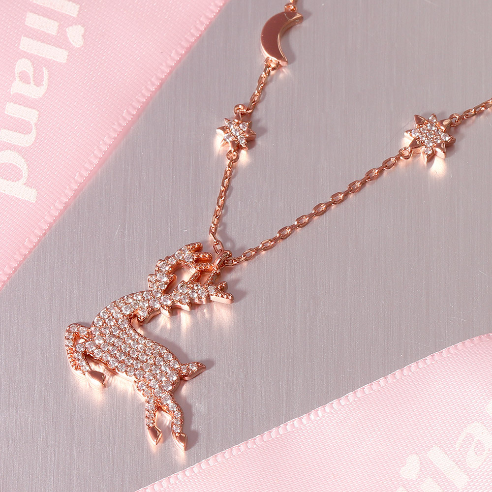 Elk Necklace Sterling Silver image number 1