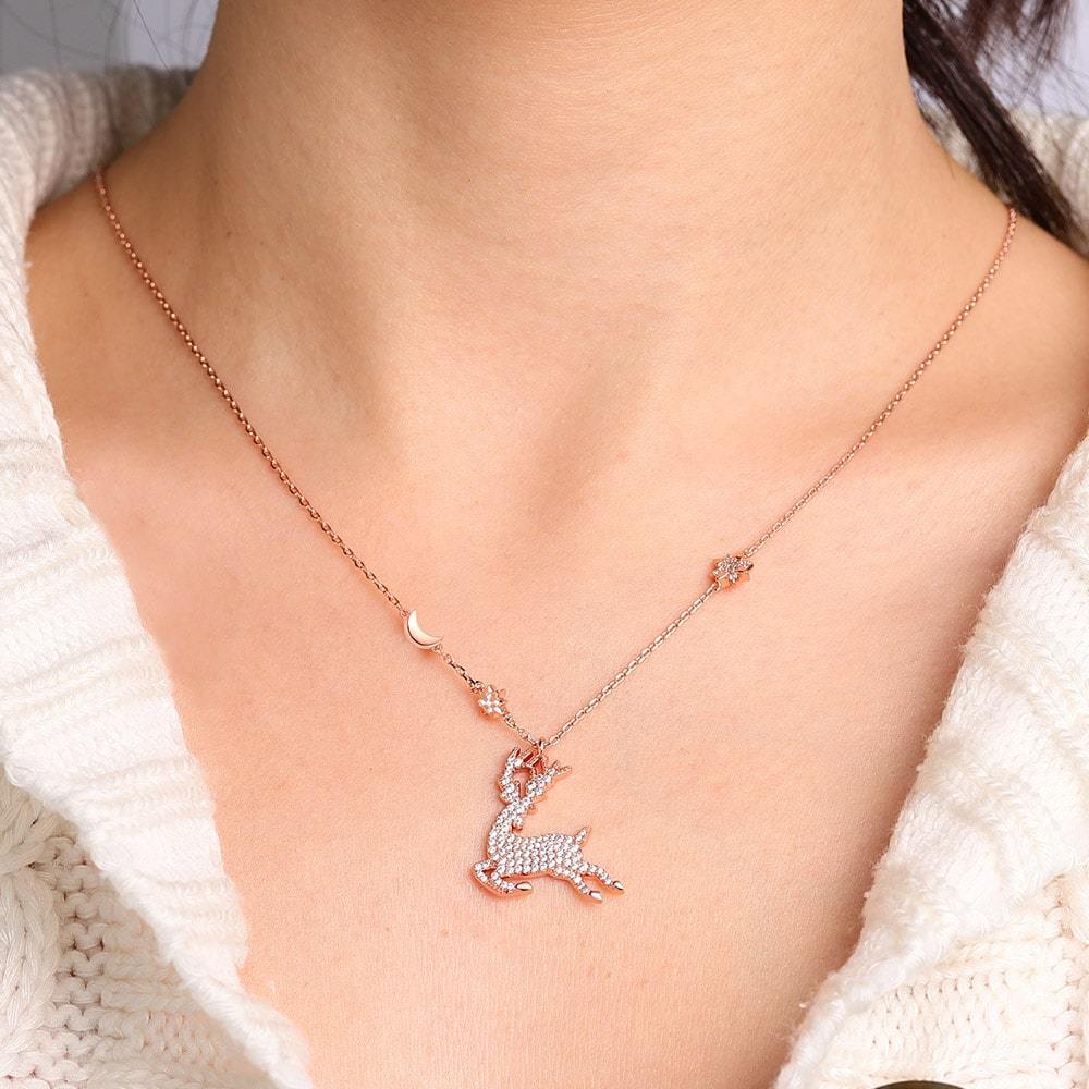 Elk Necklace Sterling Silver image number 3