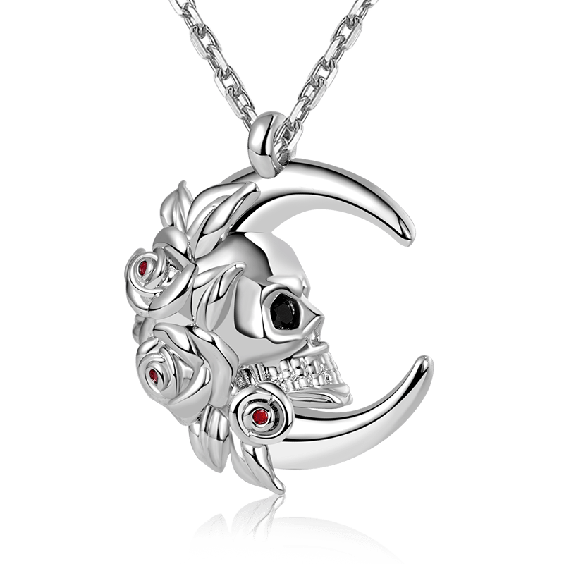 Moon Skull Necklace image number 0