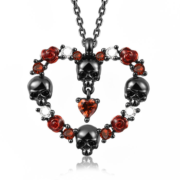 Rose & Skull Necklace image number 0
