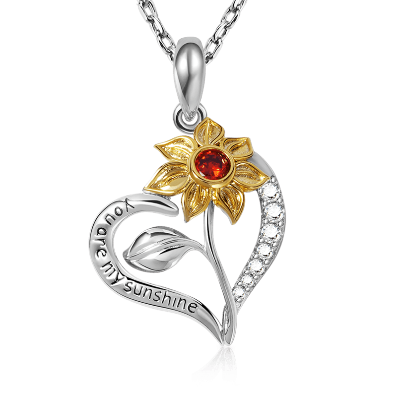 Sunflower Heart Necklace image number 0