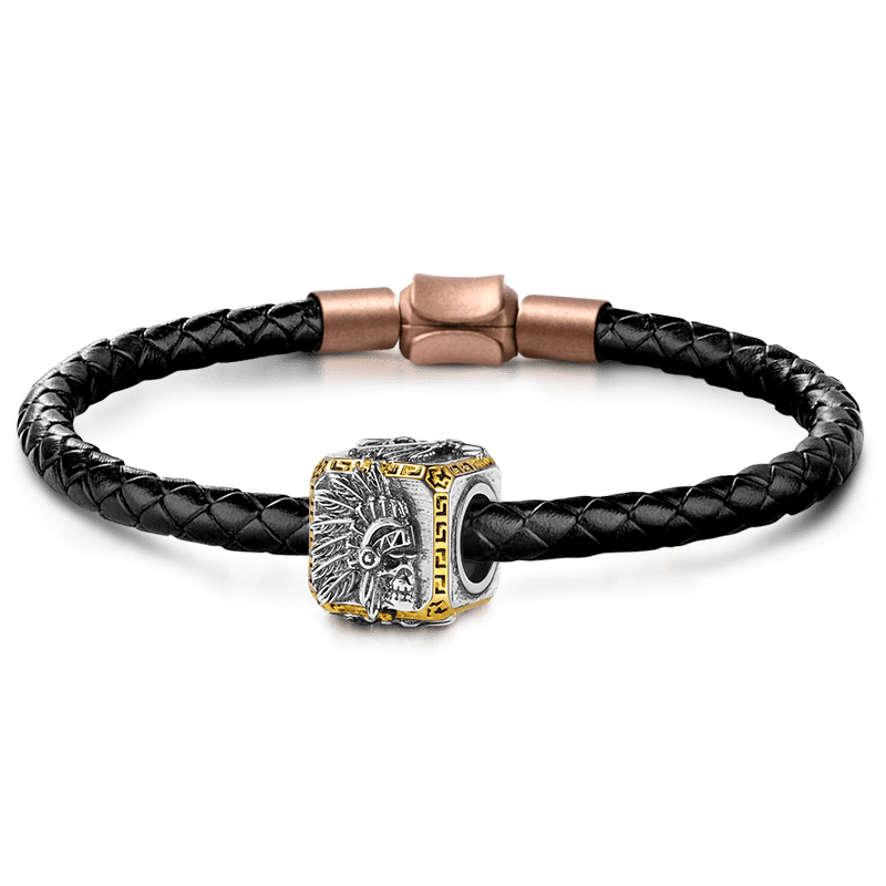 Indian Skull Charm Bracelet image number 0