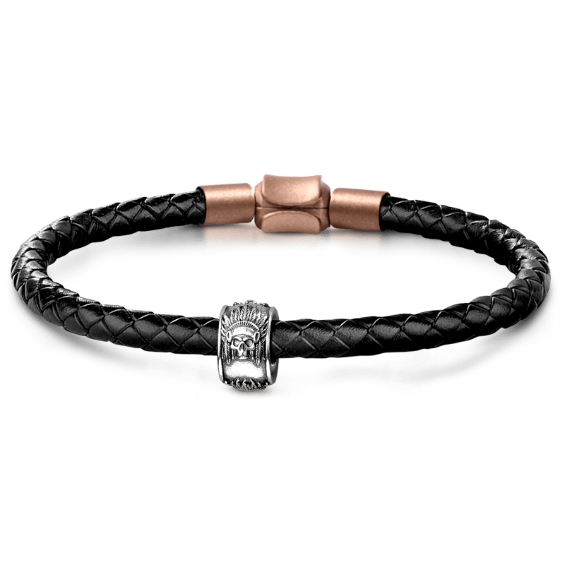 Indian Chief Skull Charm Bracelet Set image number 0