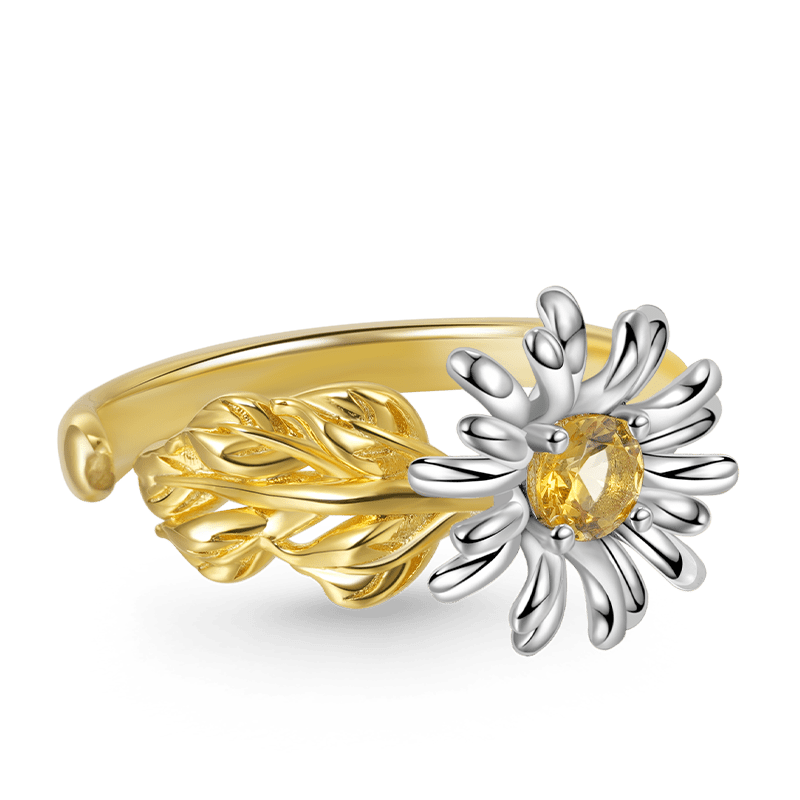 Adjustable Daisy Flower Ring image number 1