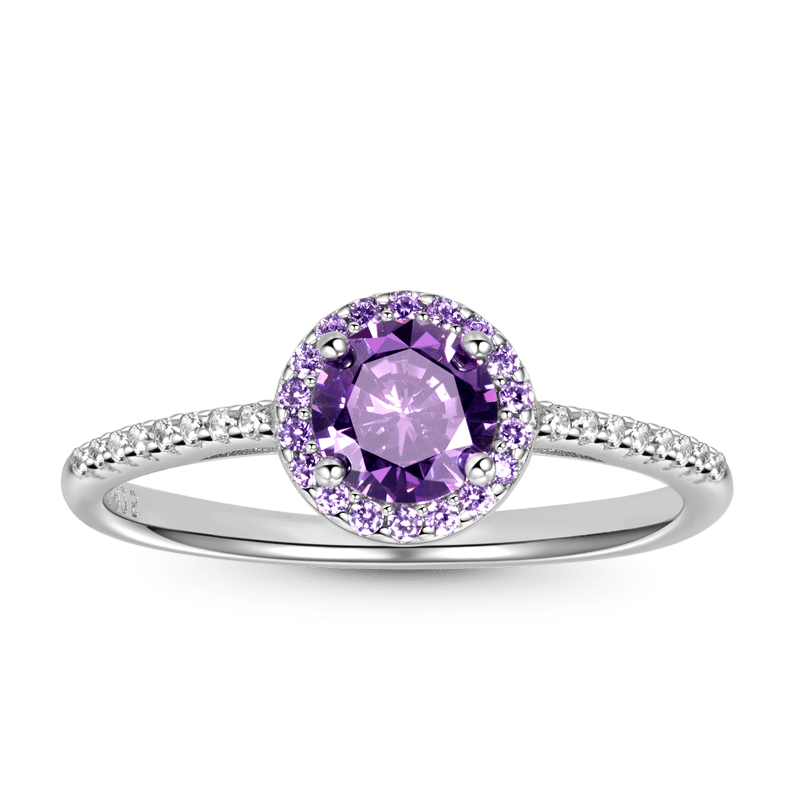 Purple Round-cut Ring image number 0
