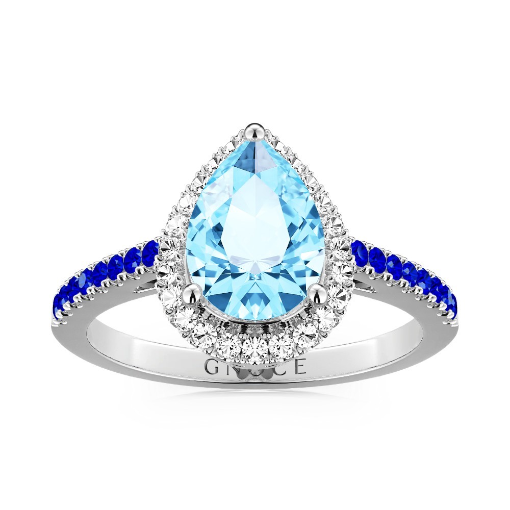 Blue Teardrop Ring image number 0