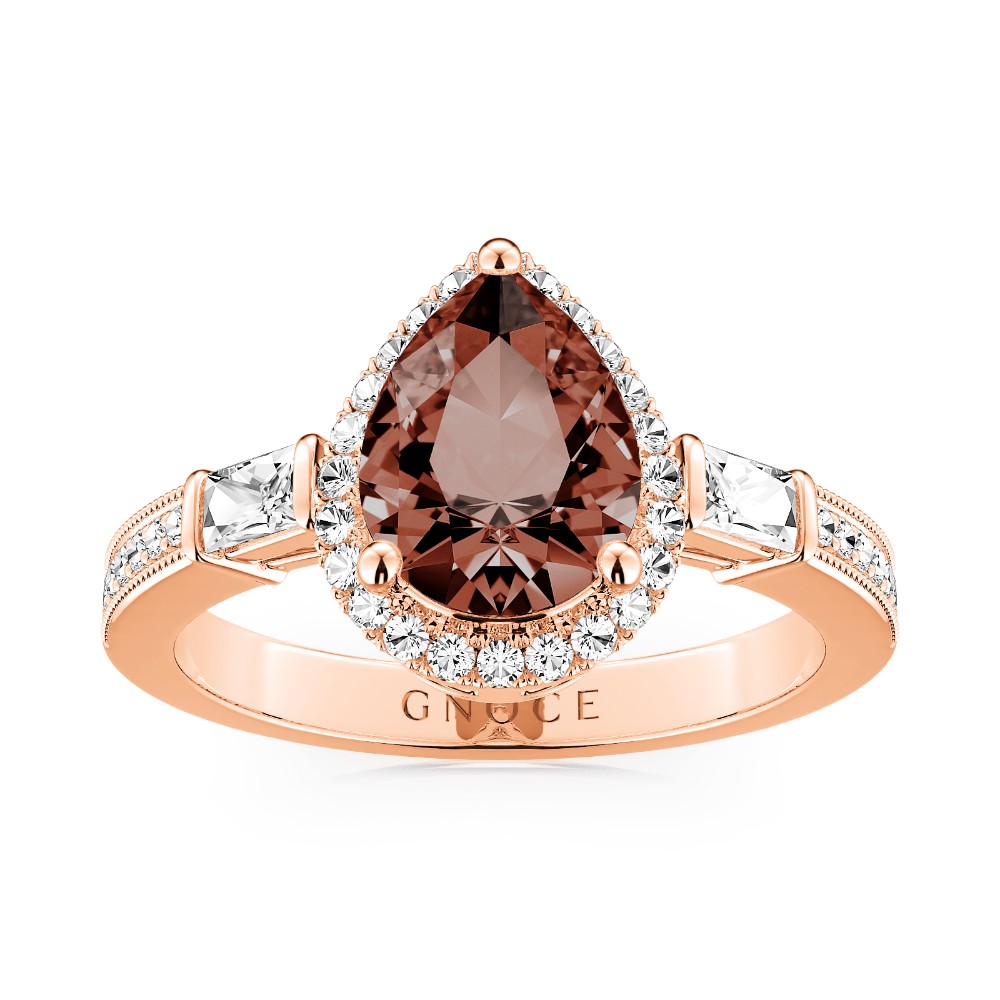 Brown Teardrop Ring image number 0