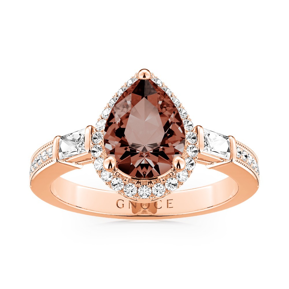 Brown Teardrop Ring image number 0
