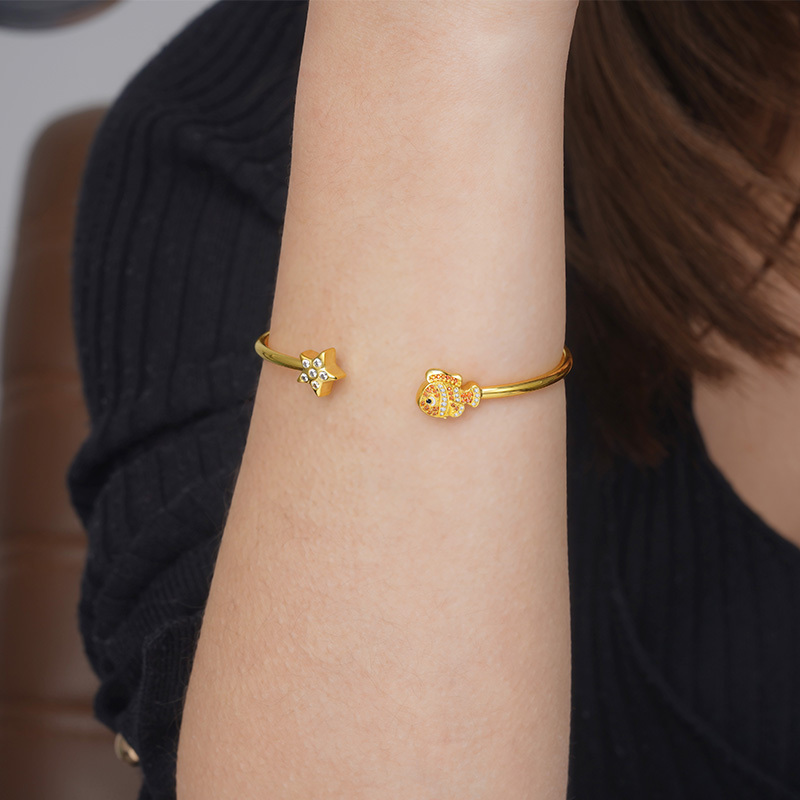 Fish & Starfish Open Bangle image number 2
