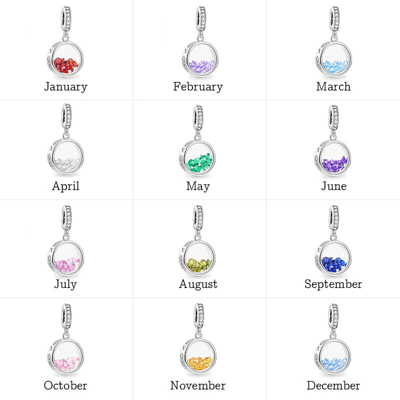 Round Birthstone Pendant image number 3