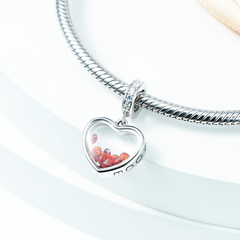 Heart Birthstone Pendant image number 1