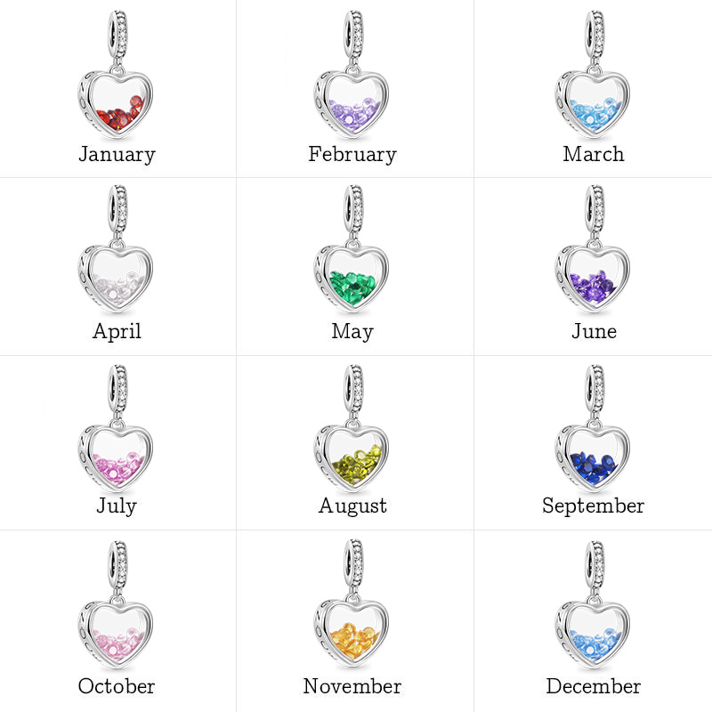 Heart Birthstone Pendant image number 4