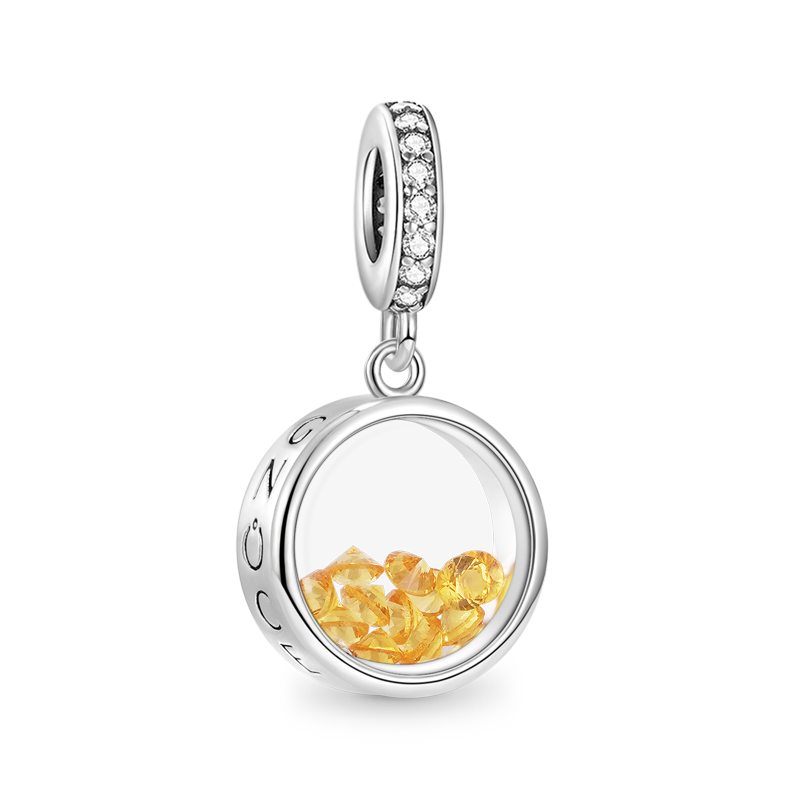 Round Birthstone Pendant image number 0