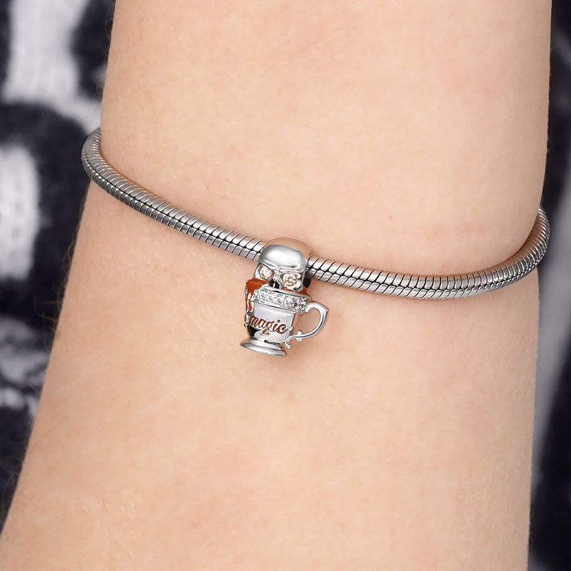 Skull In Coffee Cup Charm image number 2