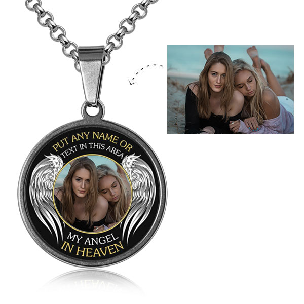 Engravable Photo Necklace image number 0